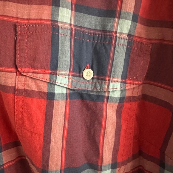 St Johns Bay Women 2X red and blue flannel long sleeve shirt - Picture 3 of 6